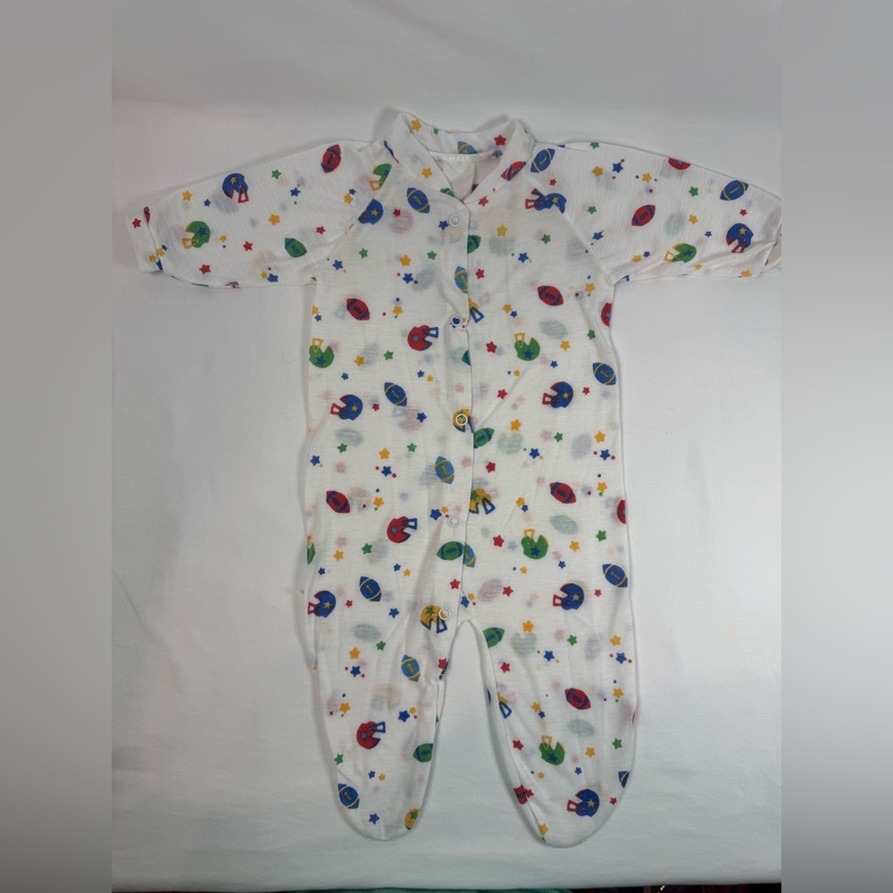 Vintage 90s football baby boy football footie pj (see photos for size)